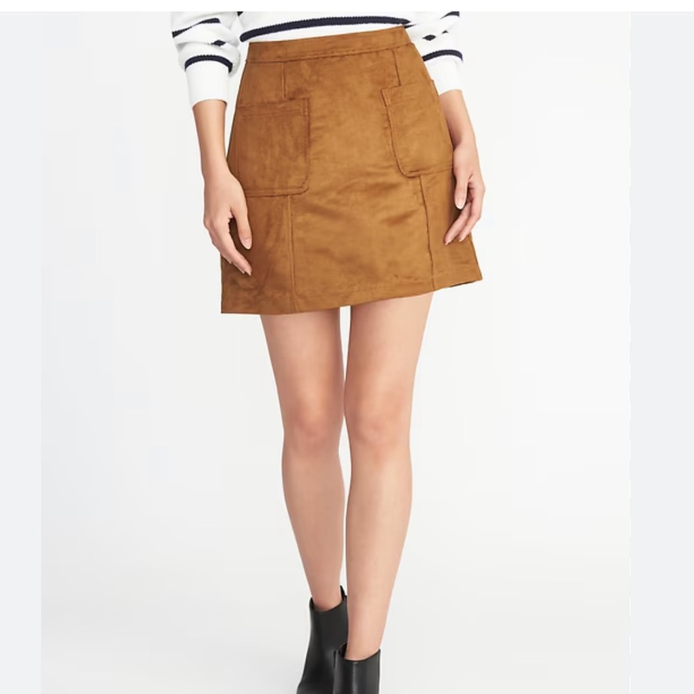 Old Navy Brown Suede Mini Skirt, 10